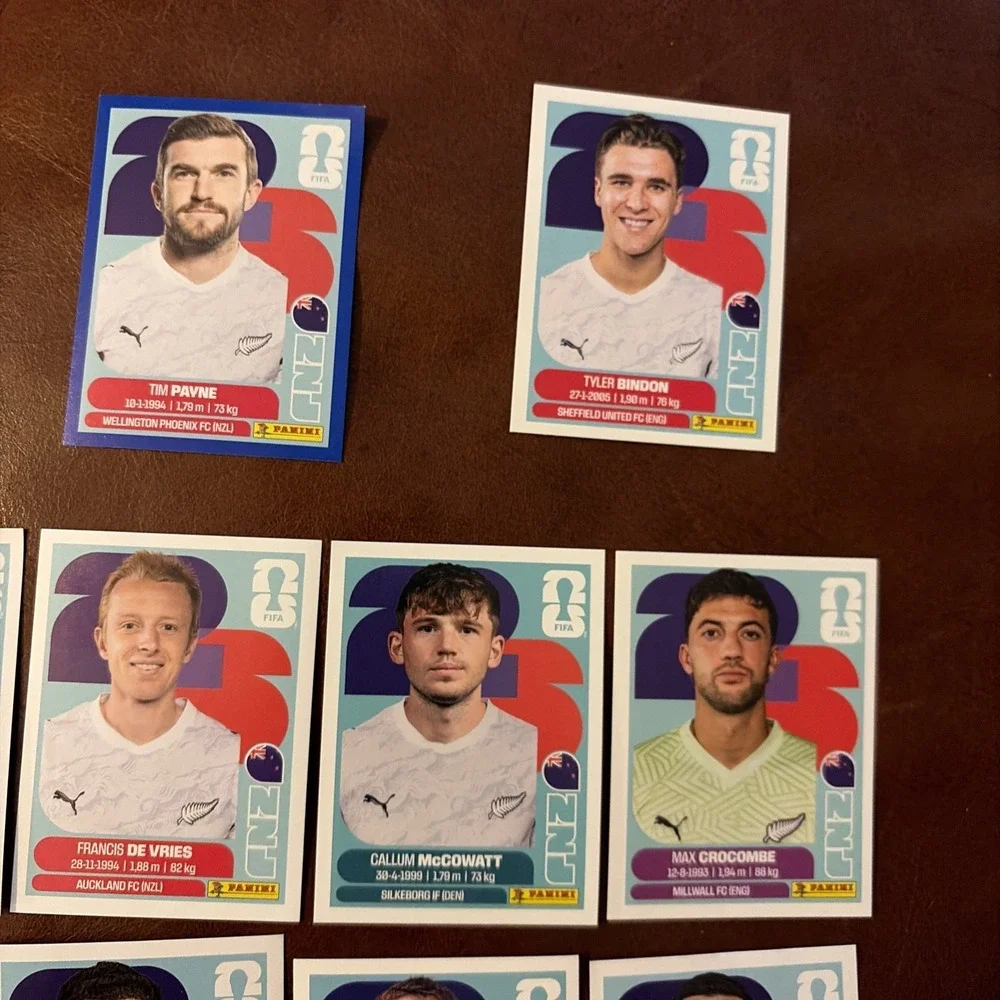 Panini‎ FIFA New Zealand Sticker Lot 9 Tim Payne Blue Parallel 2026 Rare